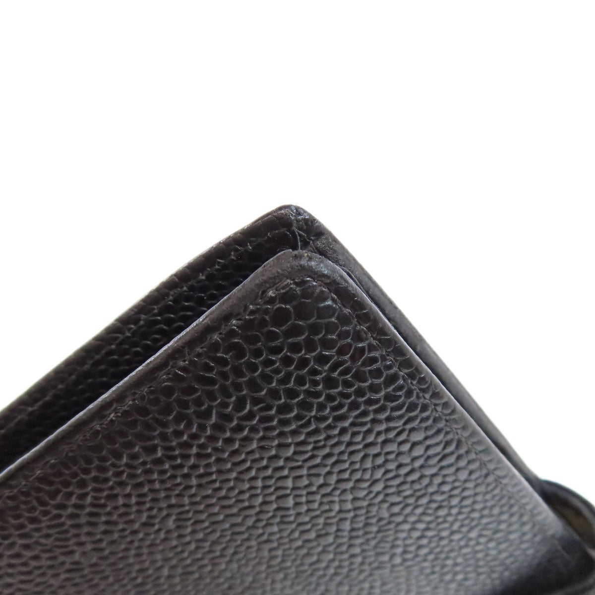 CHANEL Long Wallet Purse Grained Calfskin Skin black COCO Mark Gamaguchi Wallet Women Used Authentic