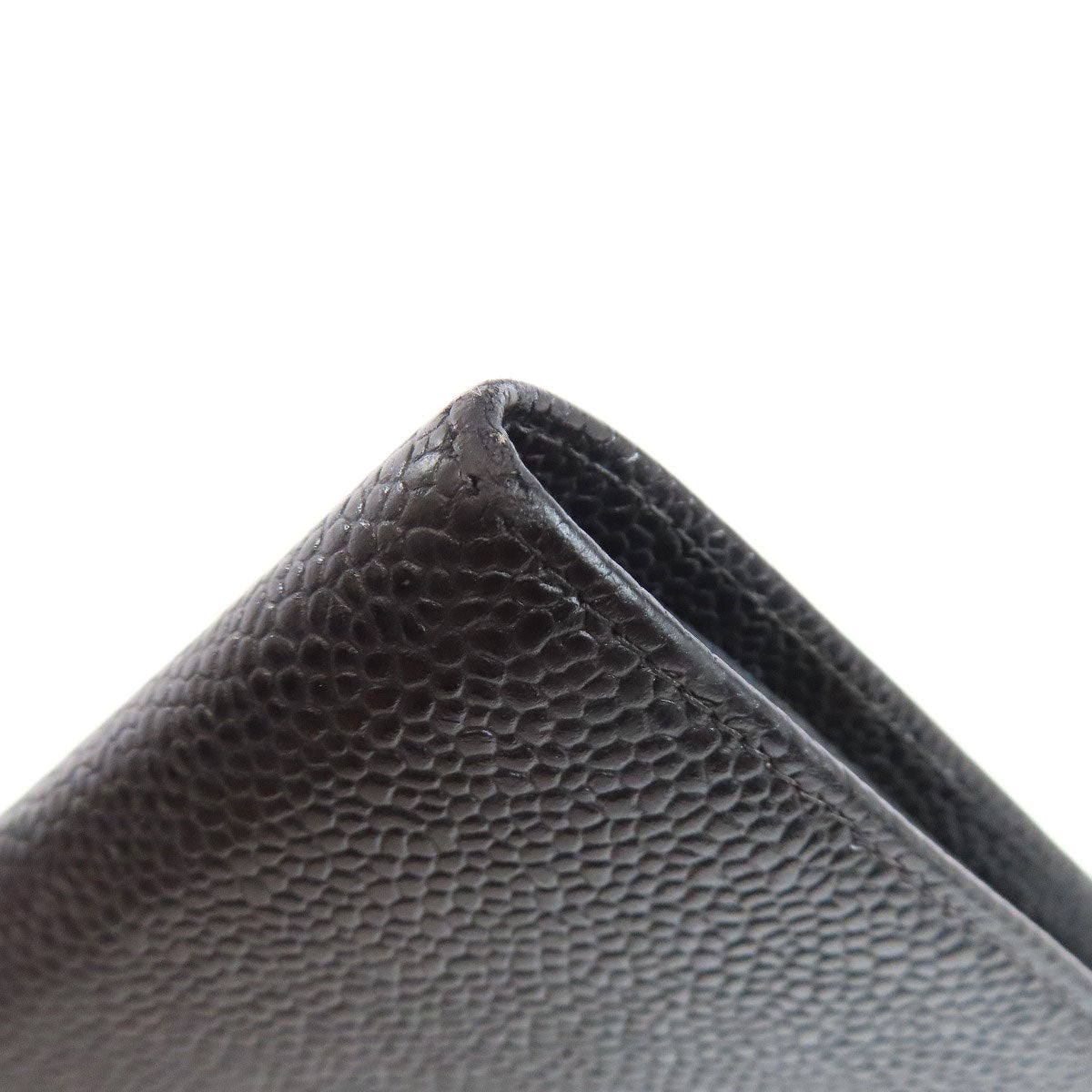 CHANEL Long Wallet Purse Grained Calfskin Skin black COCO Mark Gamaguchi Wallet Women Used Authentic