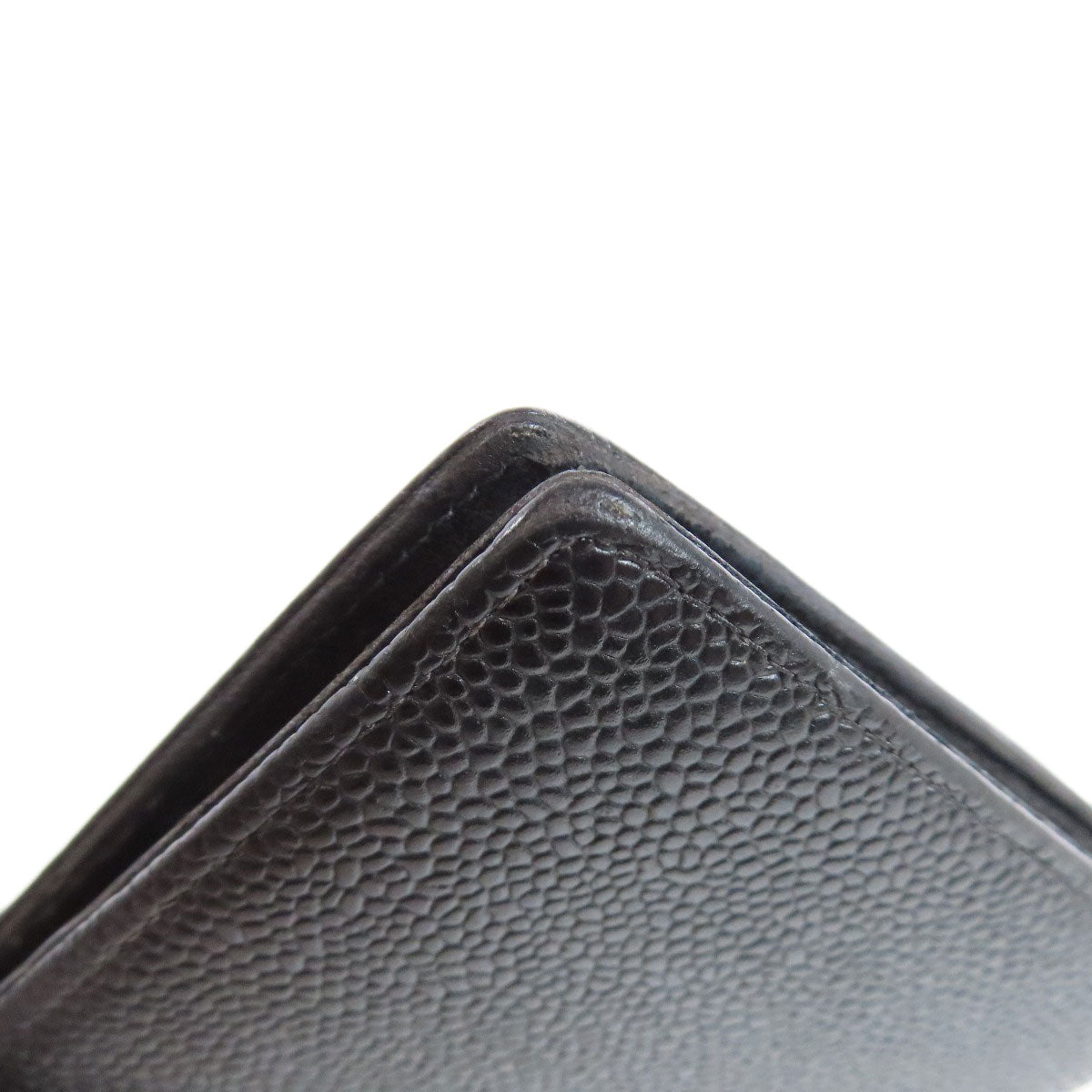 CHANEL Long Wallet Purse Grained Calfskin Skin black COCO Mark Gamaguchi Wallet Women Used Authentic