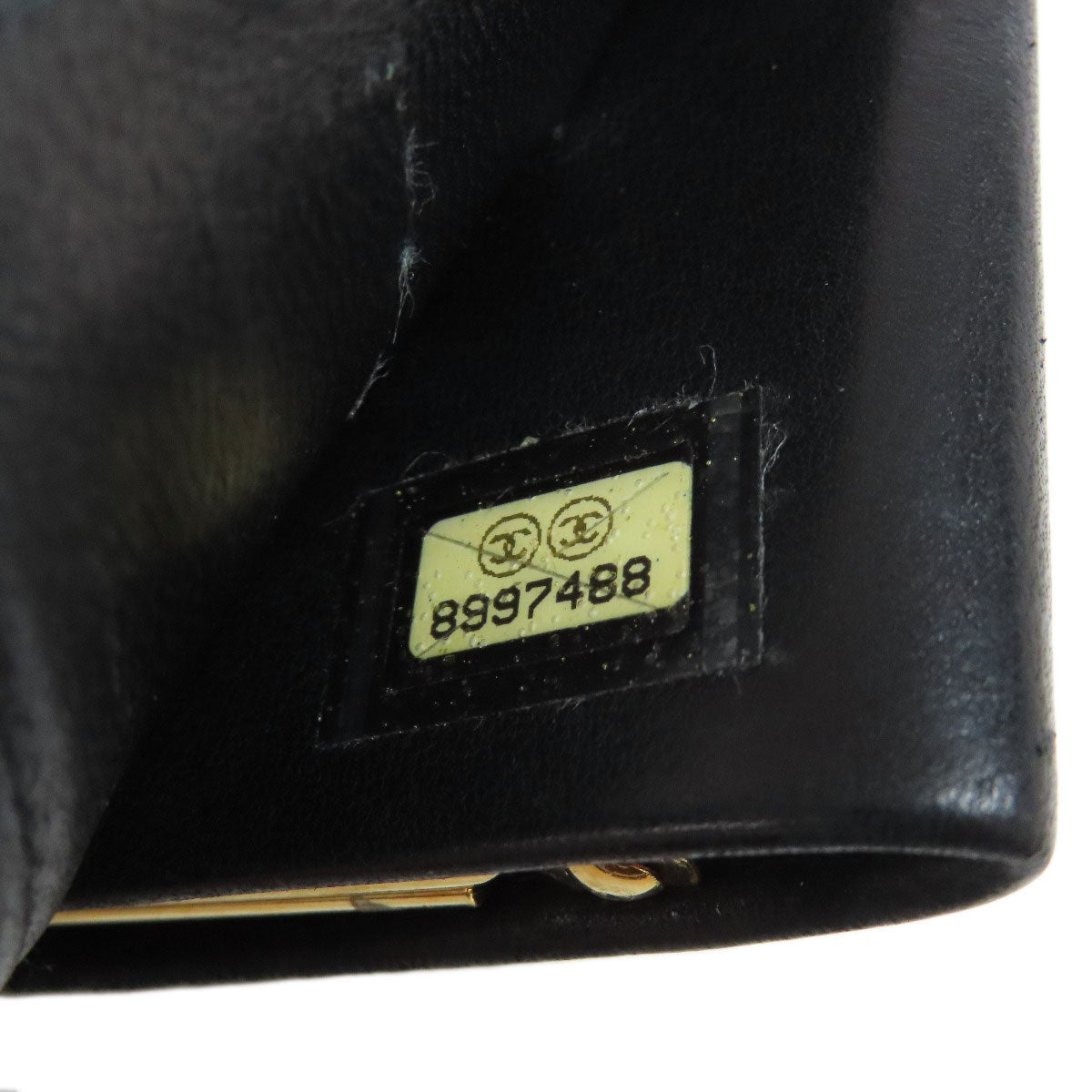 CHANEL Long Wallet Purse Grained Calfskin Skin black COCO Mark Gamaguchi Wallet Women Used Authentic