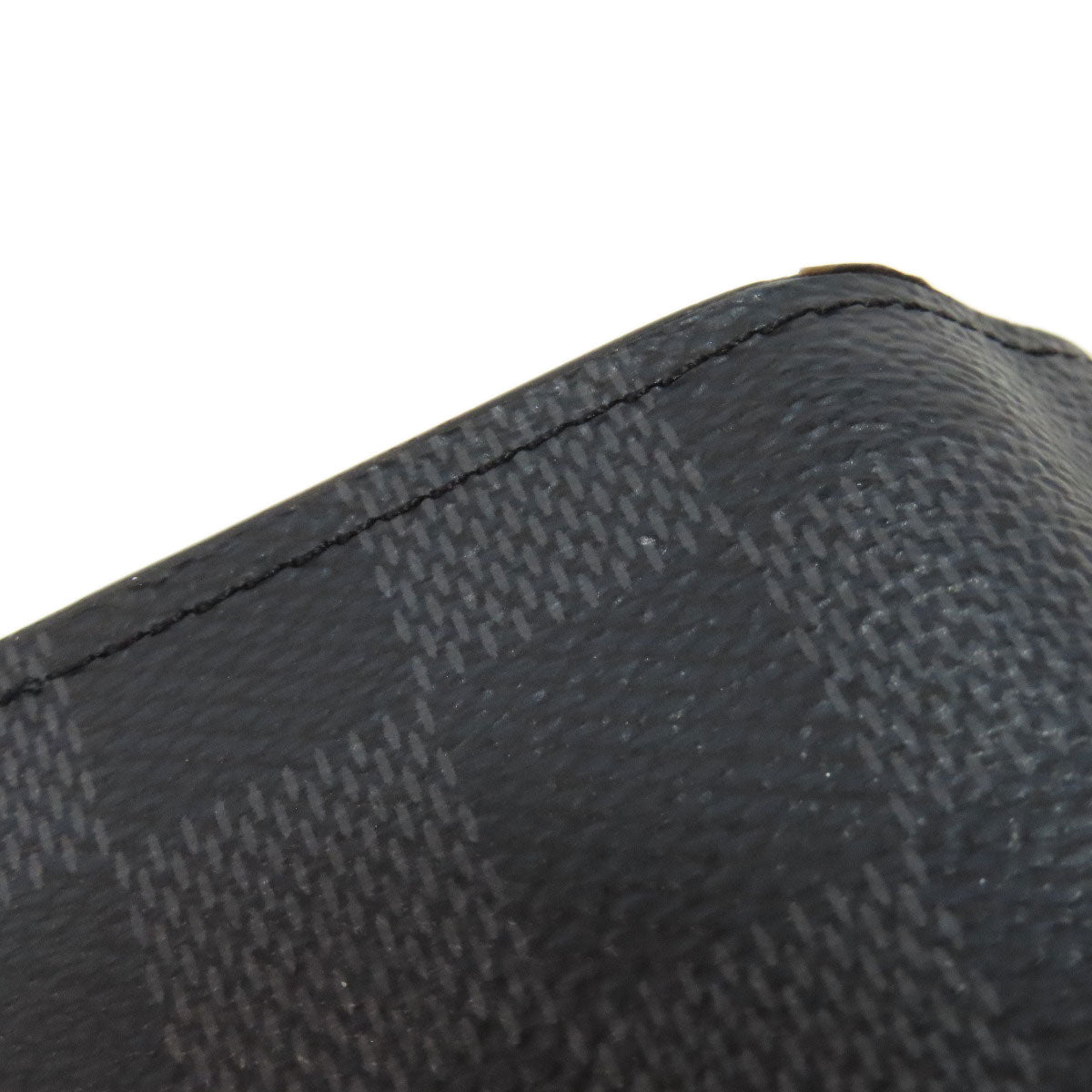 LOUIS VUITTON Long Wallet Purse N62665 Damier canvas gray Portefeuille Blaza mens Used Authentic