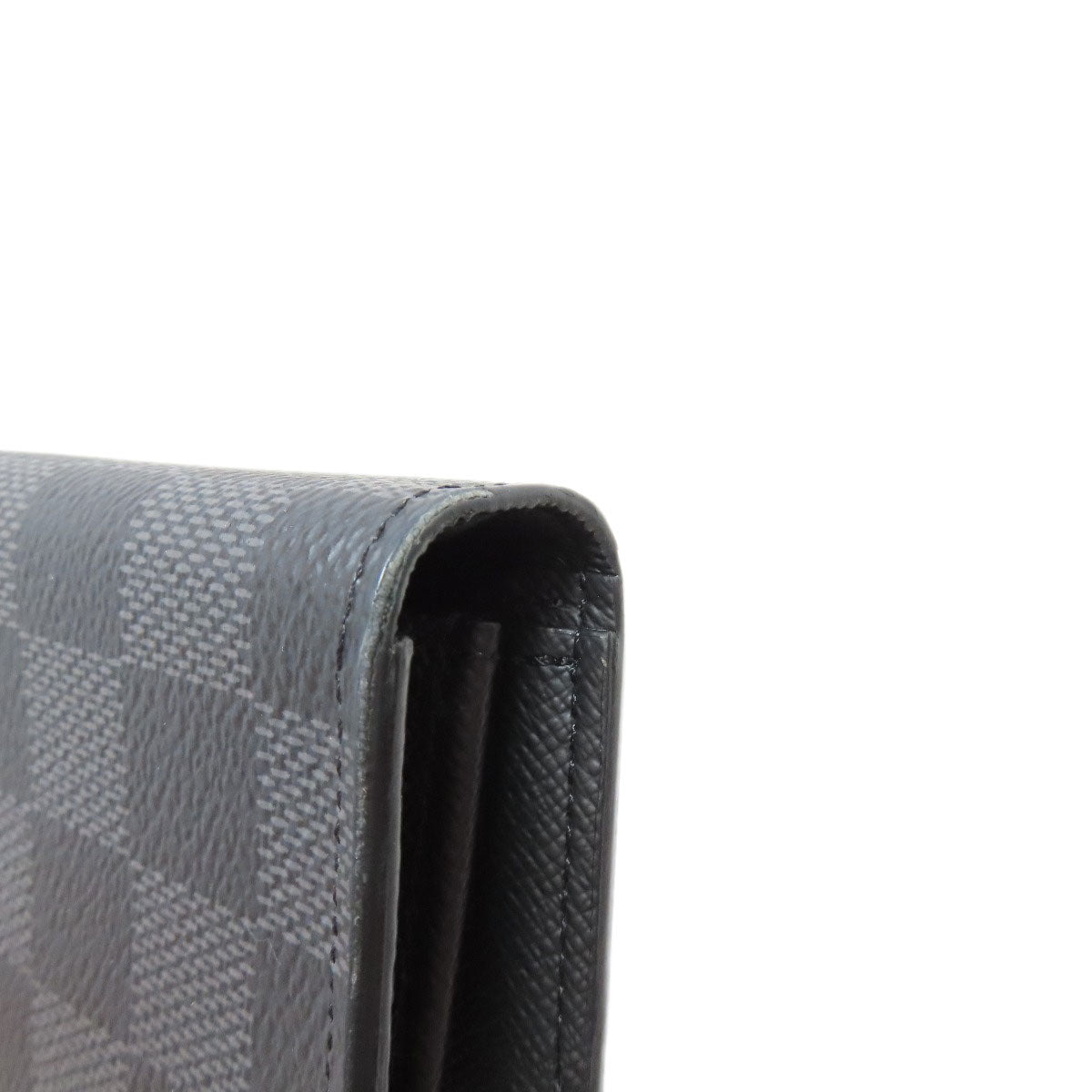 LOUIS VUITTON Long Wallet Purse N62665 Damier canvas gray Portefeuille Blaza mens Used Authentic