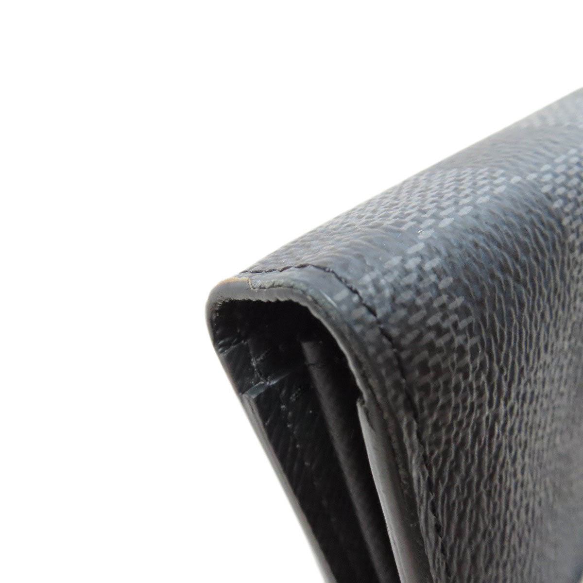 LOUIS VUITTON Long Wallet Purse N62665 Damier canvas gray Portefeuille Blaza mens Used Authentic