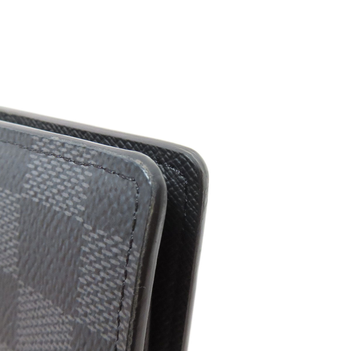 LOUIS VUITTON Long Wallet Purse N62665 Damier canvas gray Portefeuille Blaza mens Used Authentic