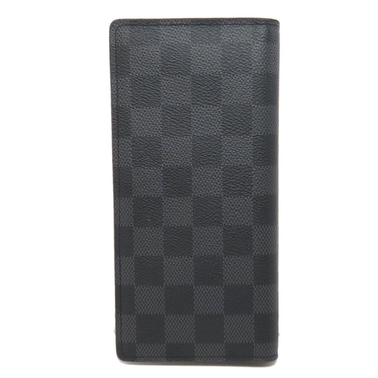 LOUIS VUITTON Long Wallet Purse N62665 Damier canvas gray Portefeuille Blaza mens Used Authentic
