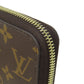 LOUIS VUITTON Long Wallet Purse M41894 Monogram canvas Brown Zippy wallet Women Used Authentic