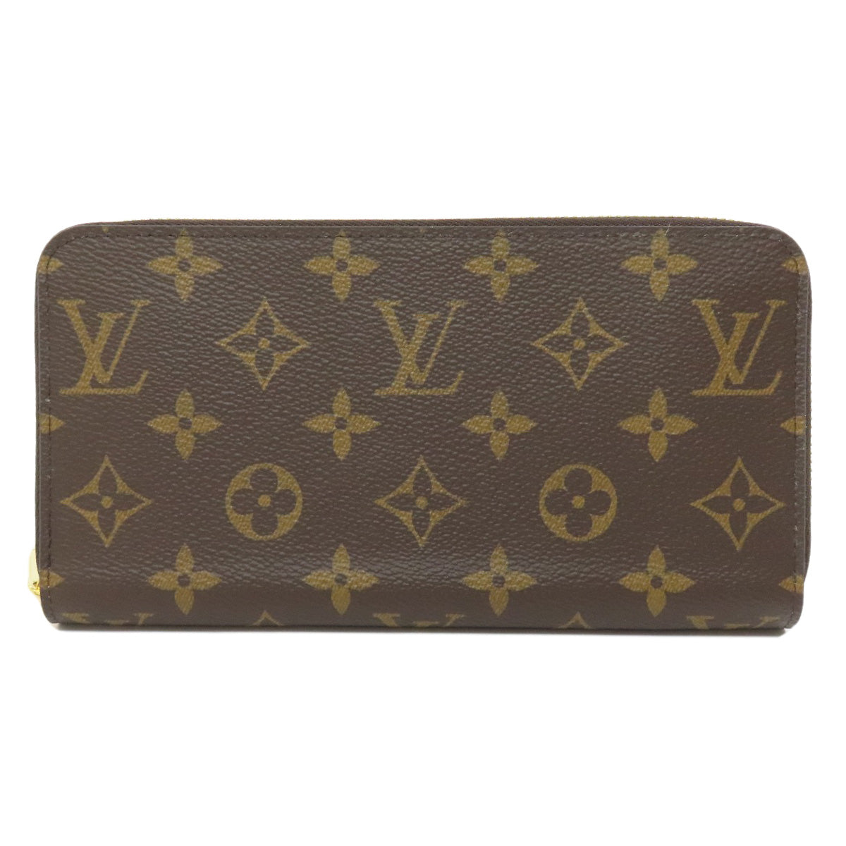 LOUIS VUITTON Long Wallet Purse M41894 Monogram canvas Brown Zippy wallet Women Used Authentic