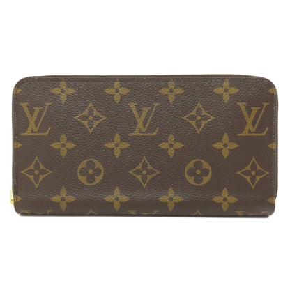 LOUIS VUITTON Long Wallet Purse M41894 Monogram canvas Brown Zippy wallet Women Used Authentic