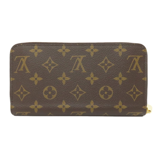 LOUIS VUITTON Long Wallet Purse M41894 Monogram canvas Brown Zippy wallet Women Used Authentic