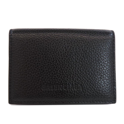 BALENCIAGA Bifold Wallet 664037 leather black Tri-fold Wallet Mini Wallet mens Used Authentic