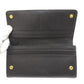 PRADA Long Wallet Purse leather black Safiano mens(Unisex) Used Authentic