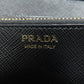 PRADA Long Wallet Purse leather black Safiano mens(Unisex) Used Authentic