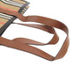 BURBERRY Tote Bag PVC beige stripe Women Used Authentic