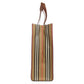 BURBERRY Tote Bag PVC beige stripe Women Used Authentic