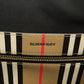 BURBERRY Tote Bag PVC beige stripe Women Used Authentic