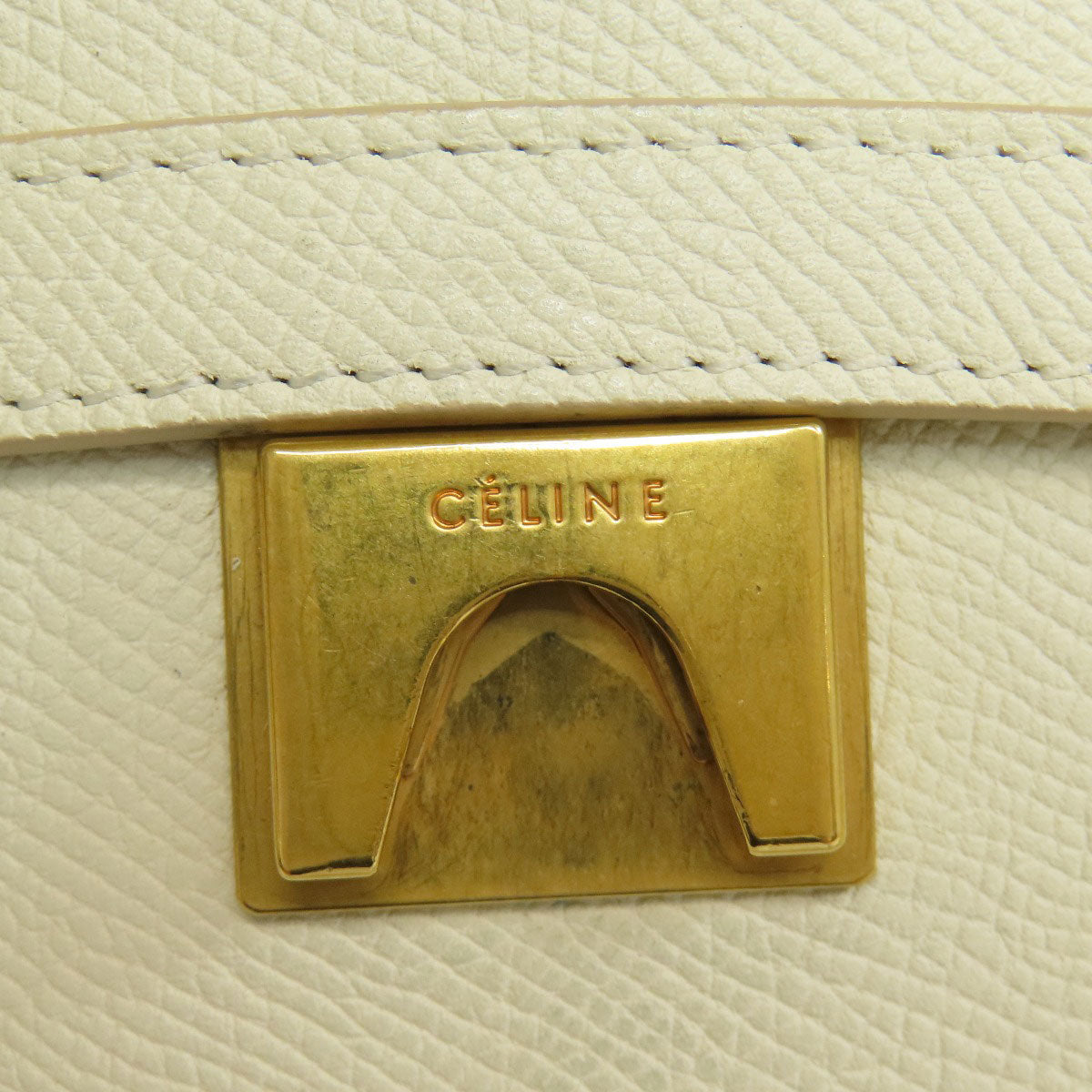 CELINE Handbag Calfskin white Belt bag 2WAY Women Used Authentic