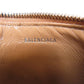 BALENCIAGA Coin case 637130 leather beige logo Women Used Authentic
