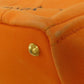 PRADA Handbag canvas Orange Canapa Women Used Authentic