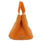 PRADA Handbag canvas Orange Canapa Women Used Authentic
