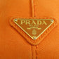 PRADA Handbag canvas Orange Canapa Women Used Authentic