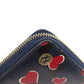 GUCCI Long Wallet Purse 309705 leather Navy Interlocking G Women Used Authentic