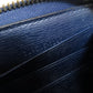 GUCCI Long Wallet Purse 309705 leather Navy Interlocking G Women Used Authentic