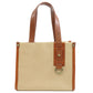 BURBERRY Tote Bag canvas Brown logo Women Used Authentic