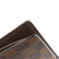 LOUIS VUITTON Long Wallet Purse N60017 Damier canvas Brown Portefeuille�EBrazza Former mens Used Authentic
