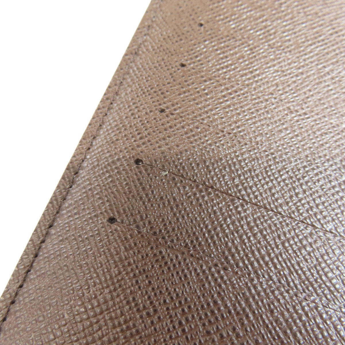 LOUIS VUITTON Long Wallet Purse N60017 Damier canvas Brown Portefeuille�EBrazza Former mens Used Authentic