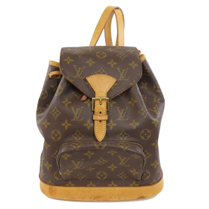LOUIS VUITTON Backpack M51136 Monogram canvas Brown MontsourisMedium Women Used Authentic