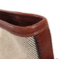 BURBERRY Tote Bag canvas white Check Pattern 2WAY Women Used Authentic