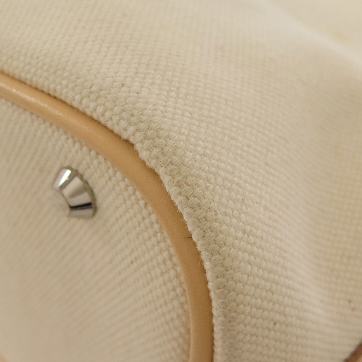 BURBERRY Tote Bag canvas beige logo Women Used Authentic