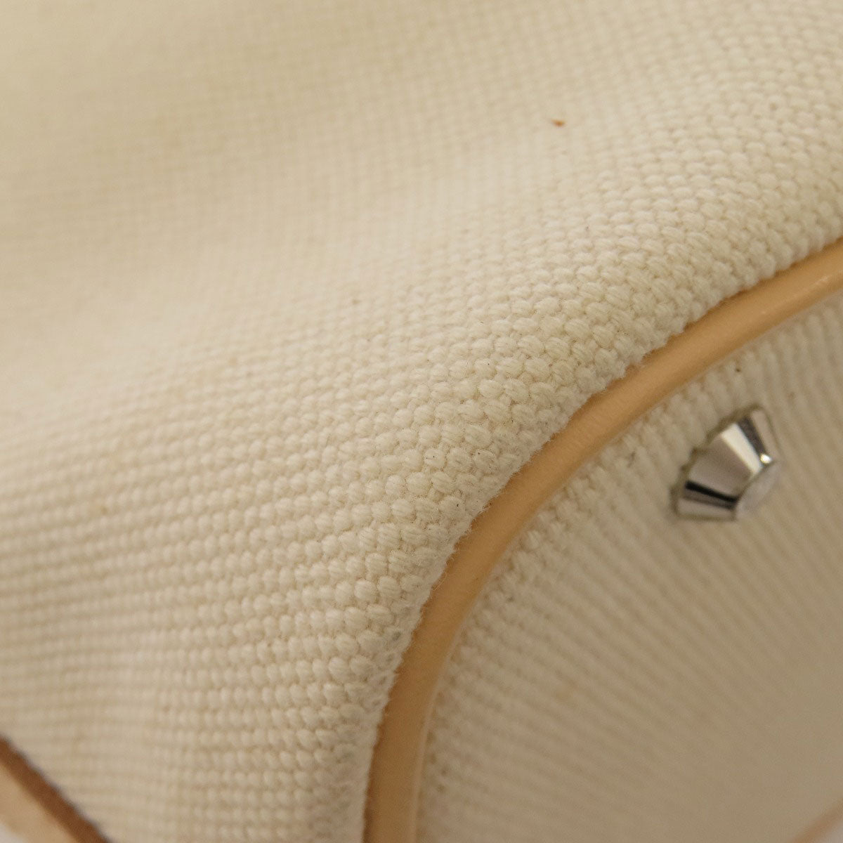 BURBERRY Tote Bag canvas beige logo Women Used Authentic