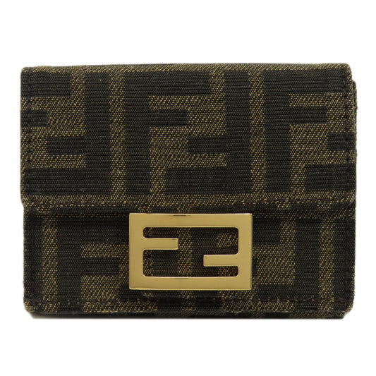 FENDI Bifold Wallet canvas Brown Zucca Pattern