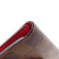 LOUIS VUITTON Bifold Wallet N41659 Damier canvas Brown Portefeuille Victorine Women Used Authentic