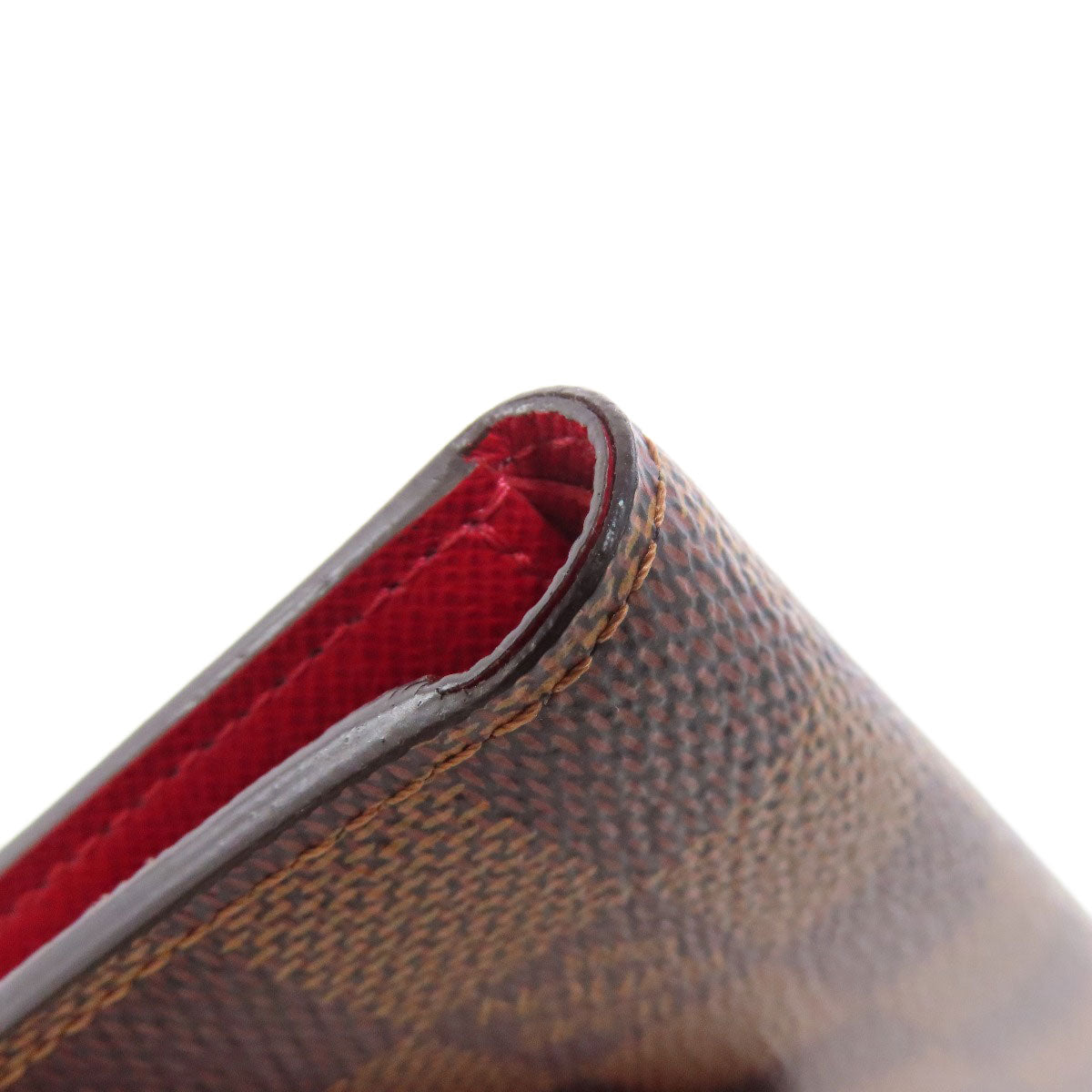 LOUIS VUITTON Bifold Wallet N41659 Damier canvas Brown Portefeuille Victorine Women Used Authentic