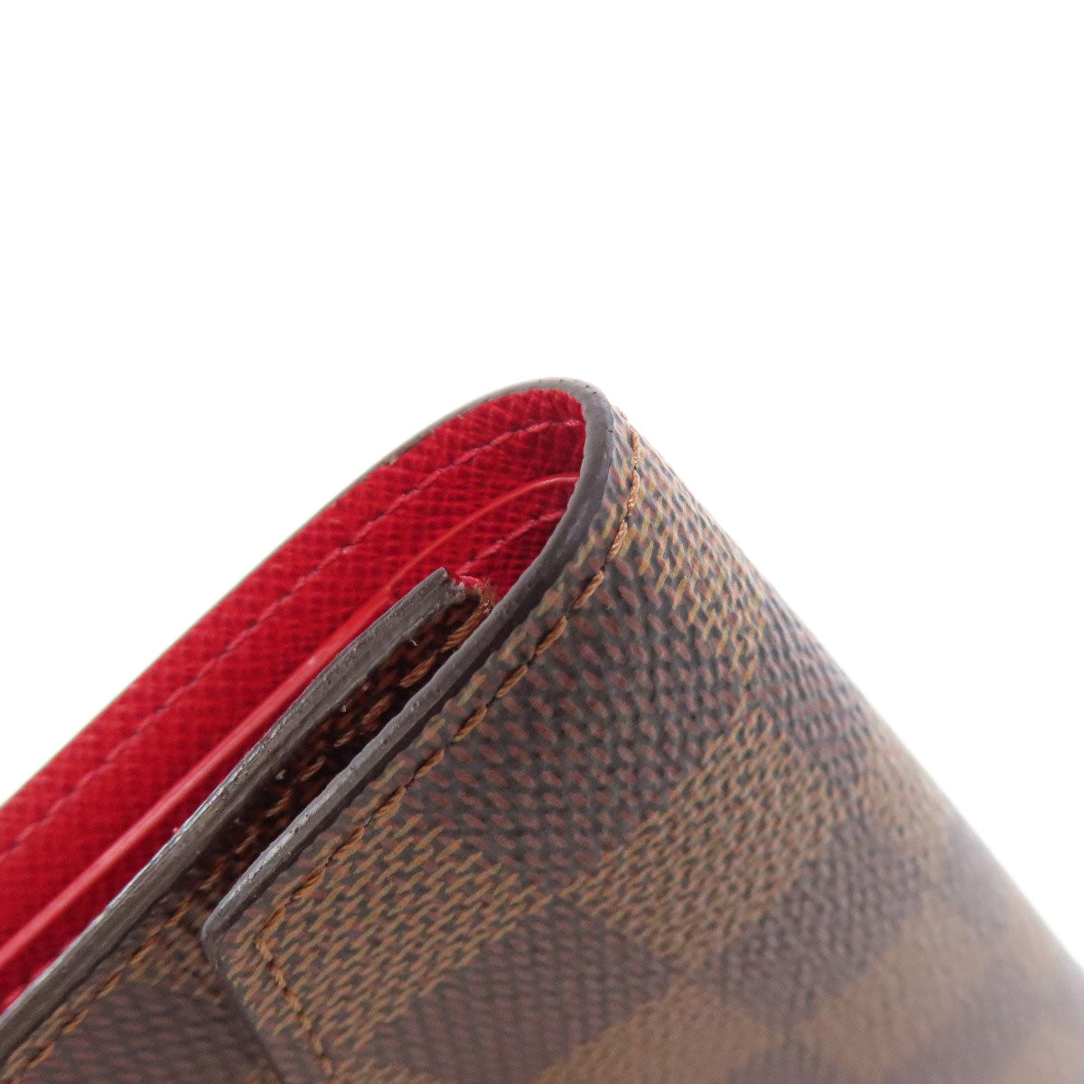 LOUIS VUITTON Bifold Wallet N41659 Damier canvas Brown Portefeuille Victorine Women Used Authentic