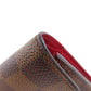 LOUIS VUITTON Bifold Wallet N41659 Damier canvas Brown Portefeuille Victorine Women Used Authentic