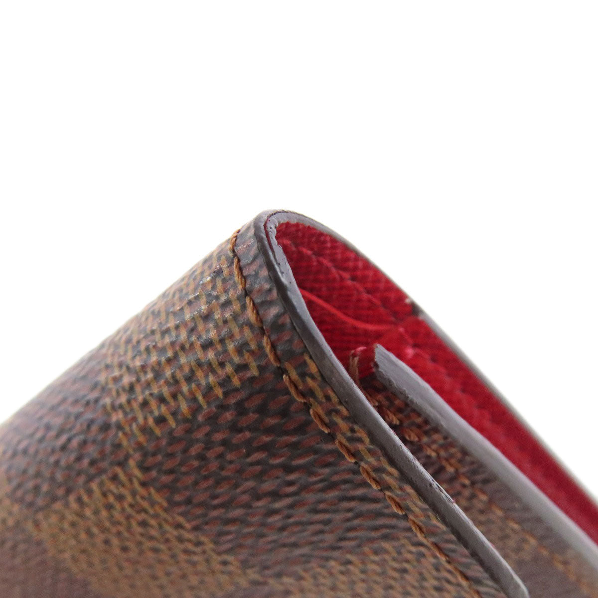 LOUIS VUITTON Bifold Wallet N41659 Damier canvas Brown Portefeuille Victorine Women Used Authentic