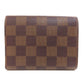 LOUIS VUITTON Bifold Wallet N41659 Damier canvas Brown Portefeuille Victorine Women Used Authentic