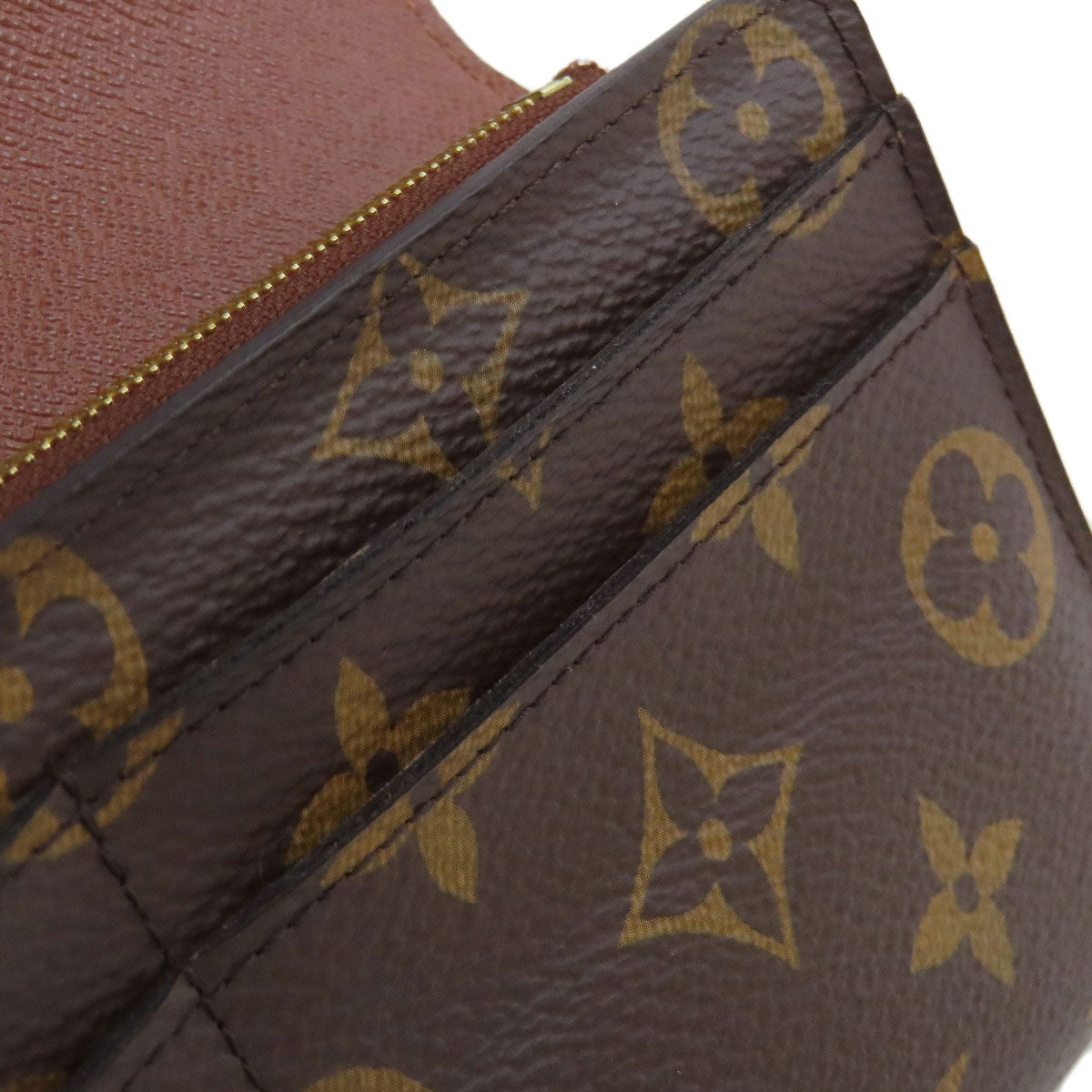 LOUIS VUITTON Long Wallet Purse M60531 Monogram canvas Brown Portefeuille Sara Women Used Authentic