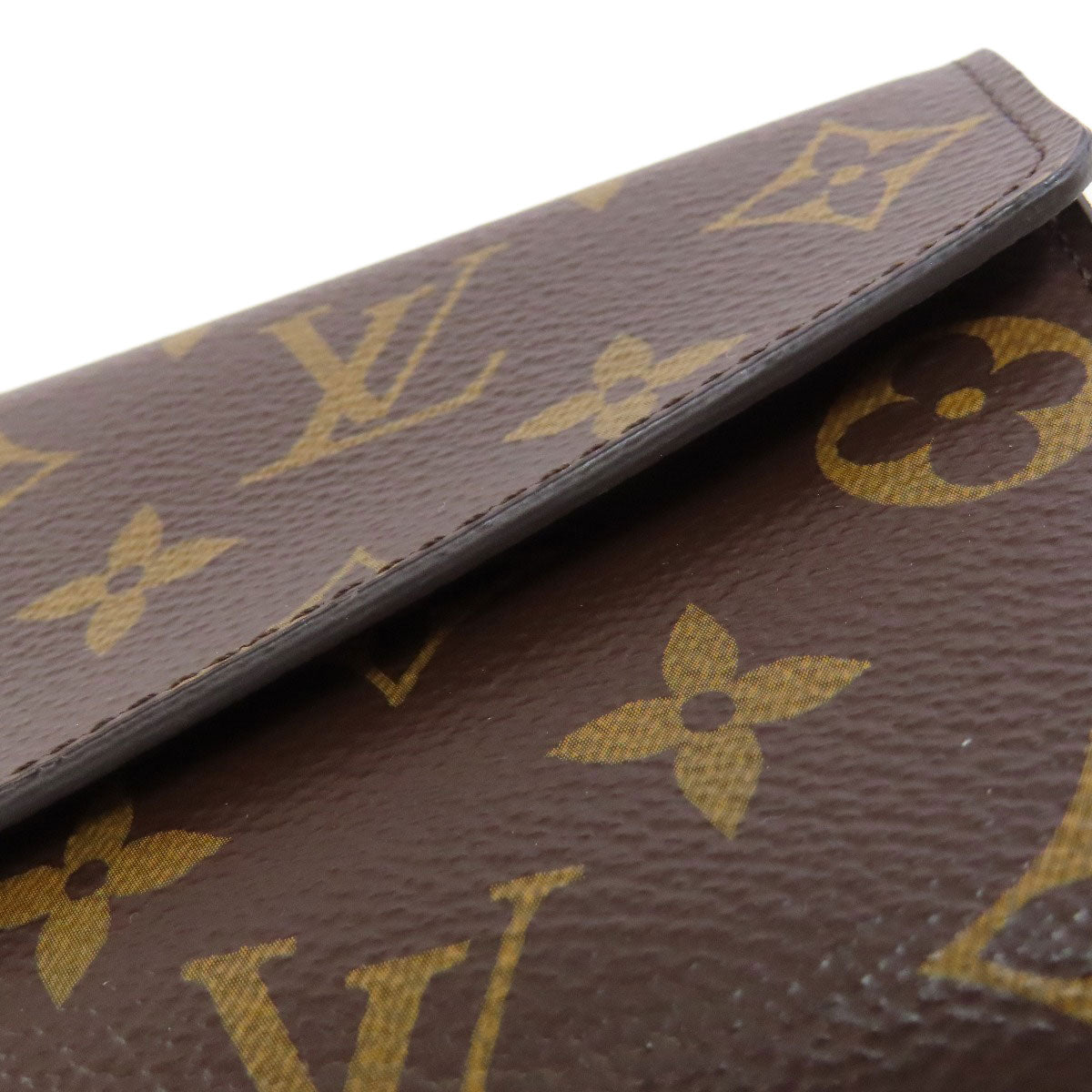 LOUIS VUITTON Long Wallet Purse M60531 Monogram canvas Brown Portefeuille Sara Women Used Authentic