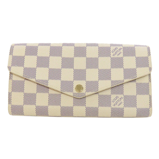LOUIS VUITTON Long Wallet Purse N63208 Damier canvas white Portefeuille Sara