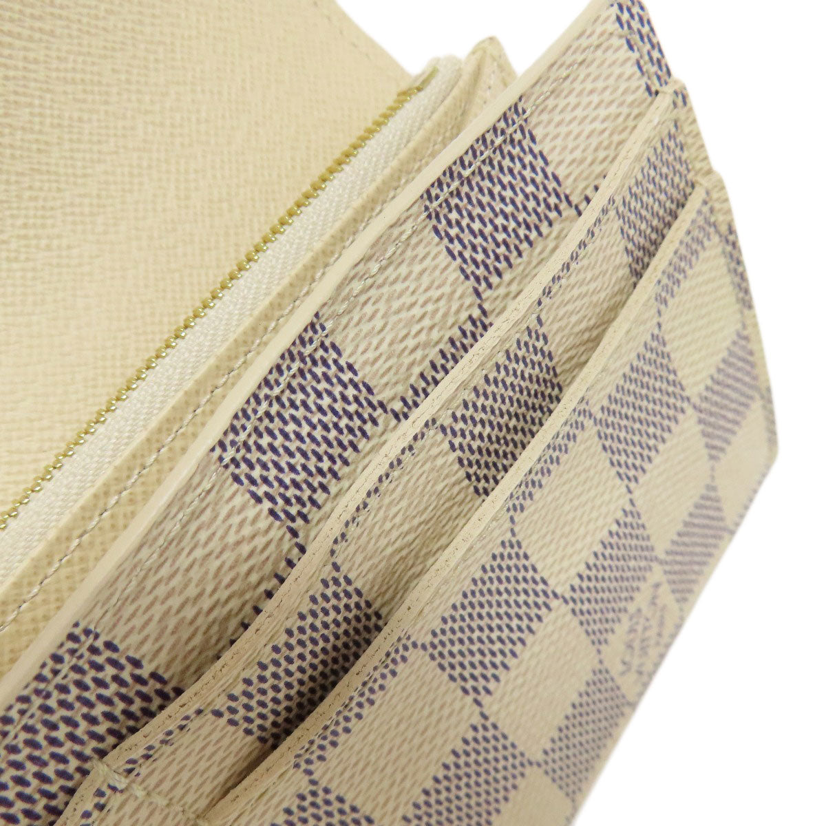 LOUIS VUITTON Long Wallet Purse N63208 Damier canvas white Portefeuille Sara