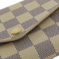 LOUIS VUITTON Long Wallet Purse N63208 Damier canvas white Portefeuille Sara