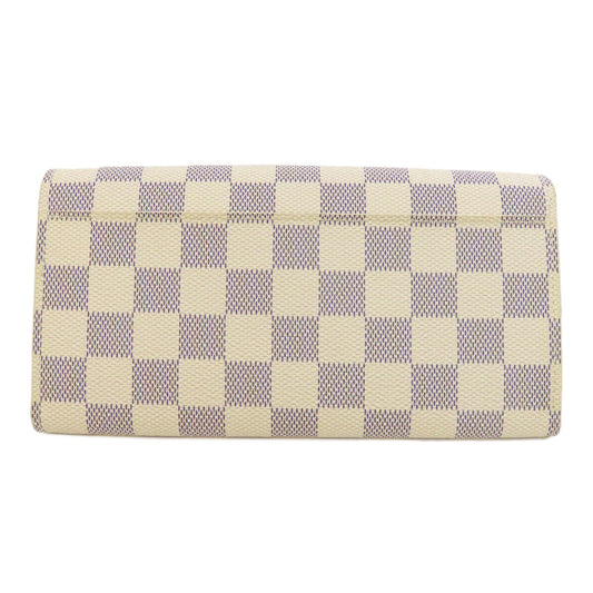 LOUIS VUITTON Long Wallet Purse N63208 Damier canvas white Portefeuille Sara