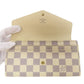 LOUIS VUITTON Long Wallet Purse N63208 Damier canvas white Portefeuille Sara