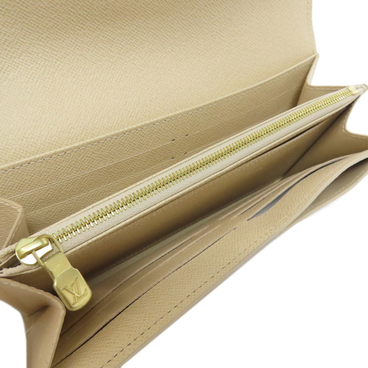 LOUIS VUITTON Long Wallet Purse N63208 Damier canvas white Portefeuille Sara