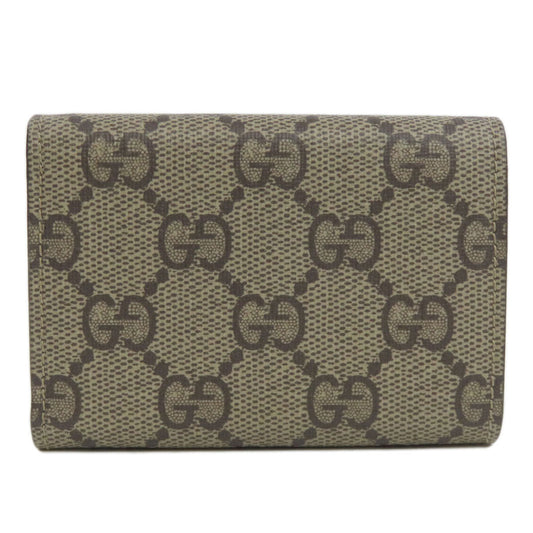 BALENCIAGA Bifold Wallet 681704 PVC Brown Gucci collaboration tri-fold wallet Women Used Authentic