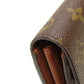 LOUIS VUITTON Long Wallet Purse M60531 Monogram canvas Brown Portefeuille Sarah Women Used Authentic